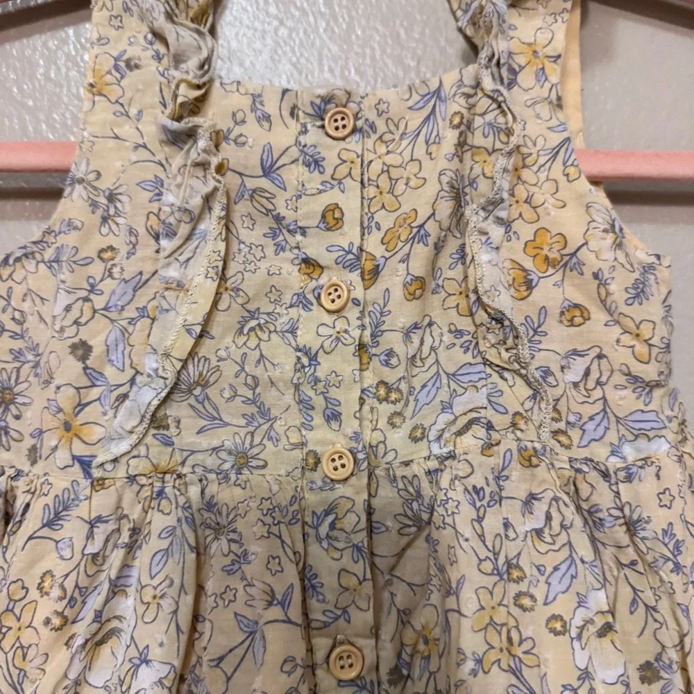 Catherine Malandrino Yellow and Blue Floral Girls Dress